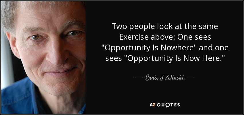 Two people look at the same Exercise above: One sees 