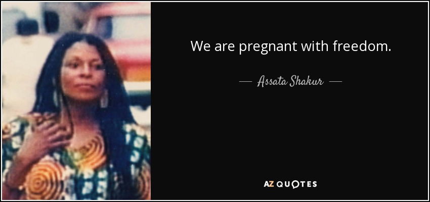 We are pregnant with freedom. - Assata Shakur