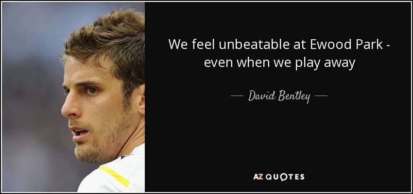 We feel unbeatable at Ewood Park - even when we play away - David Bentley