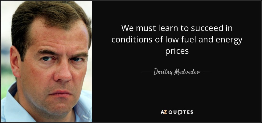 We must learn to succeed in conditions of low fuel and energy prices - Dmitry Medvedev