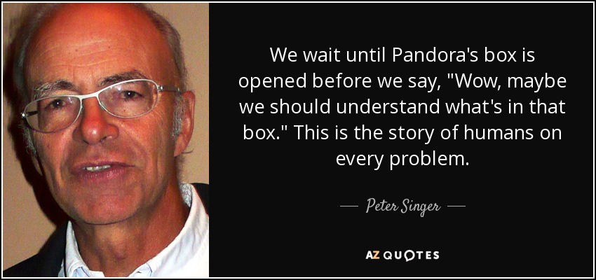 We wait until Pandora's box is opened before we say, 