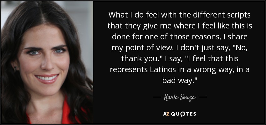 What I do feel with the different scripts that they give me where I feel like this is done for one of those reasons, I share my point of view. I don't just say, 