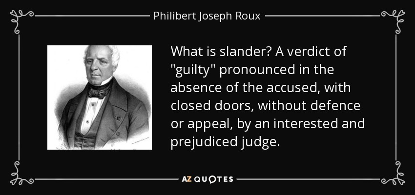 What is slander? A verdict of 