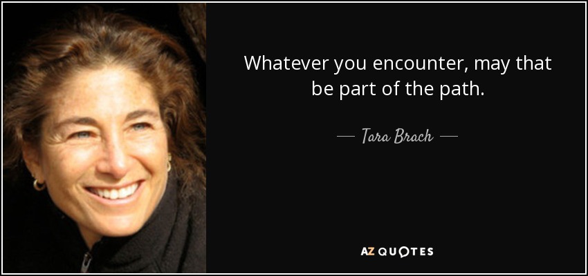 Whatever you encounter, may that be part of the path. - Tara Brach