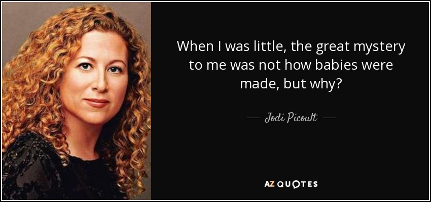 When I was little, the great mystery to me was not how babies were made, but why? - Jodi Picoult
