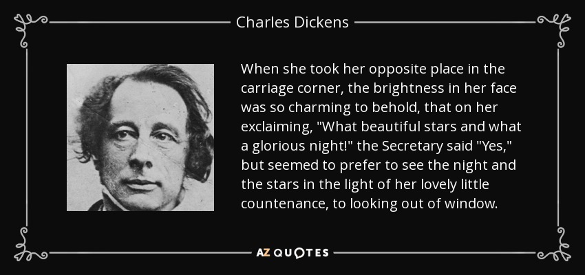 When she took her opposite place in the carriage corner, the brightness in her face was so charming to behold, that on her exclaiming, 