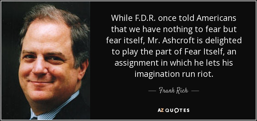 fdr nothing to fear but fear itself