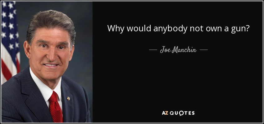 Why would anybody not own a gun? - Joe Manchin