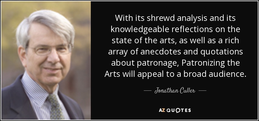 With its shrewd analysis and its knowledgeable reflections on the state of the arts, as well as a rich array of anecdotes and quotations about patronage, Patronizing the Arts will appeal to a broad audience. - Jonathan Culler