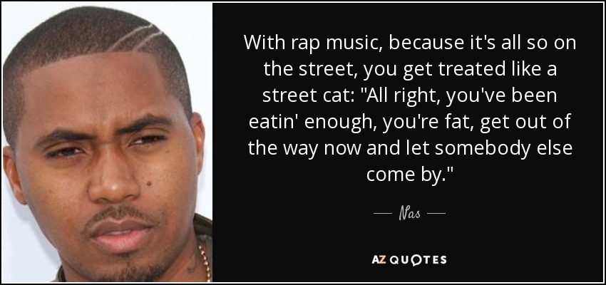With rap music, because it's all so on the street, you get treated like a street cat: 