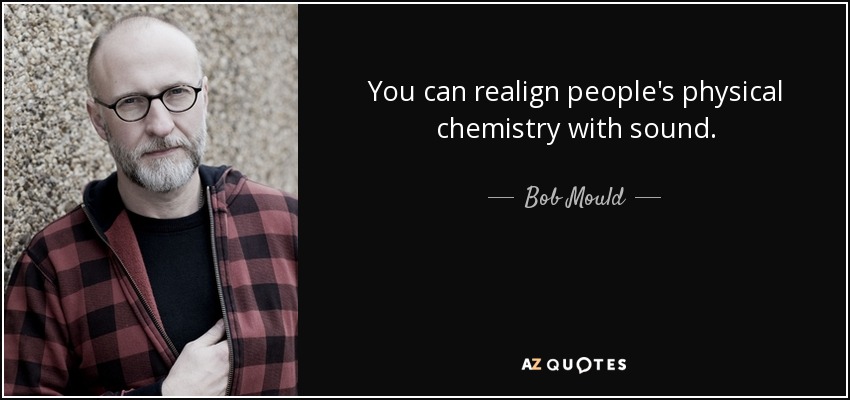 You can realign people's physical chemistry with sound. - Bob Mould