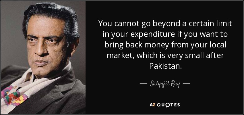 Satyajit Ray Quote.