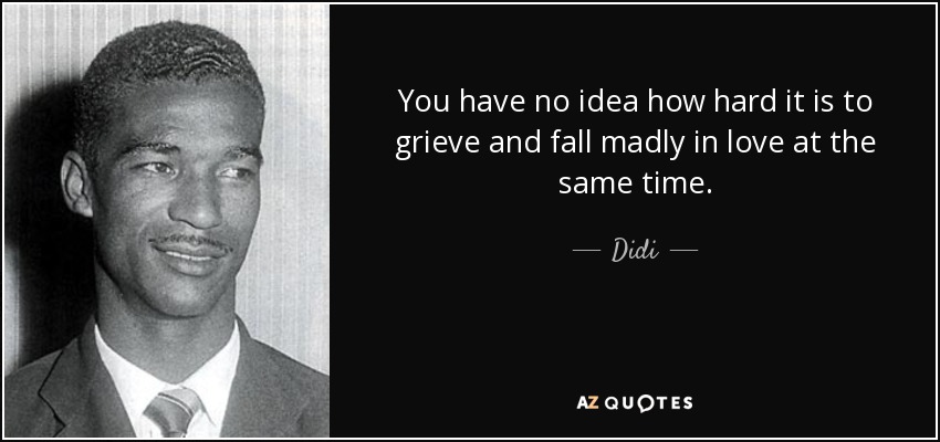 You have no idea how hard it is to grieve and fall madly in love at the same time. - Didi