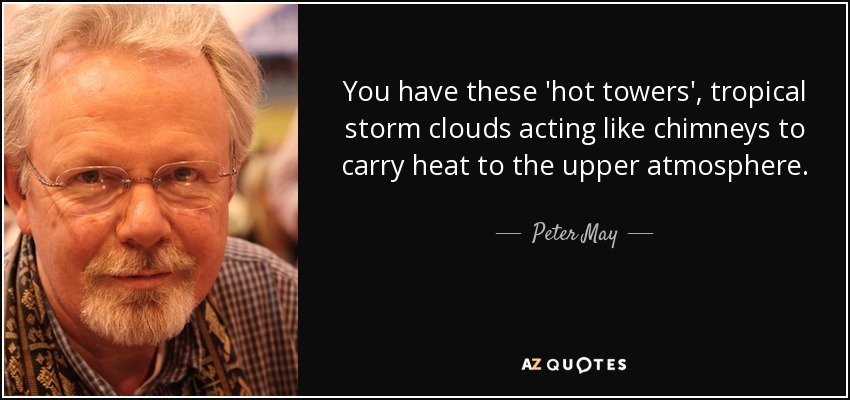 You have these 'hot towers', tropical storm clouds acting like chimneys to carry heat to the upper atmosphere. - Peter May