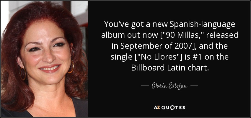 You've got a new Spanish-language album out now [