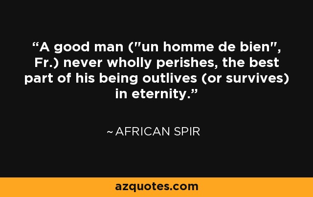 A good man (