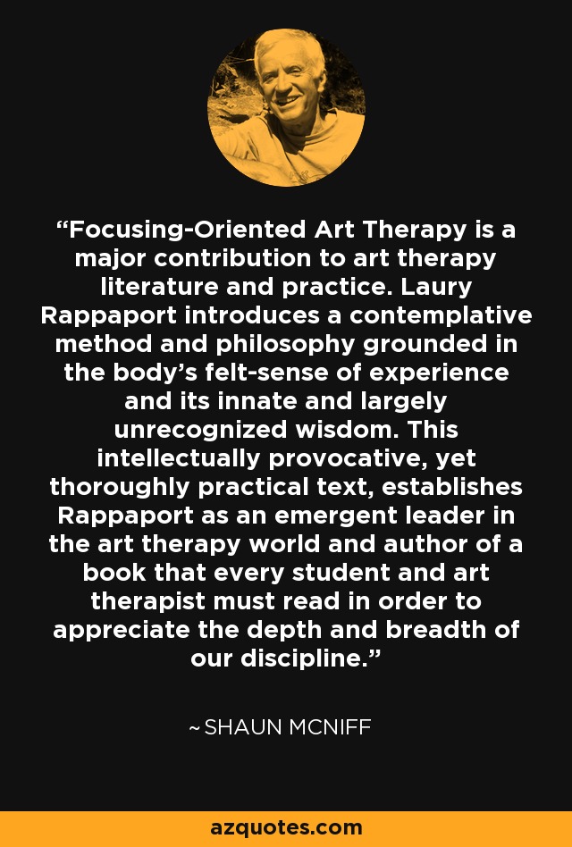 Focusing-Oriented Art Therapy is a major contribution to art therapy literature and practice. Laury Rappaport introduces a contemplative method and philosophy grounded in the body's felt-sense of experience and its innate and largely unrecognized wisdom. This intellectually provocative, yet thoroughly practical text, establishes Rappaport as an emergent leader in the art therapy world and author of a book that every student and art therapist must read in order to appreciate the depth and breadth of our discipline. - Shaun McNiff
