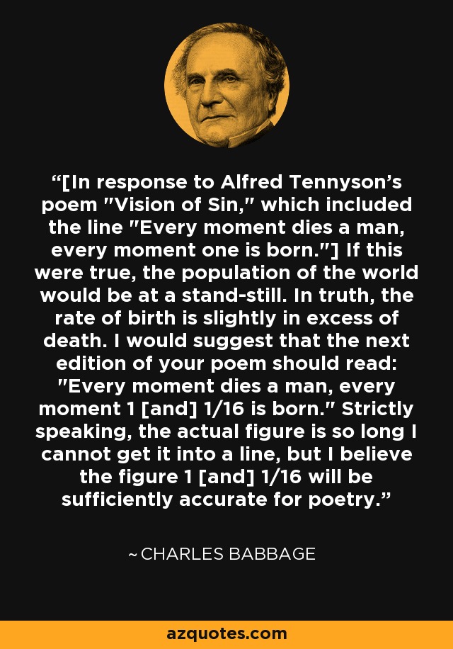 [In response to Alfred Tennyson's poem 