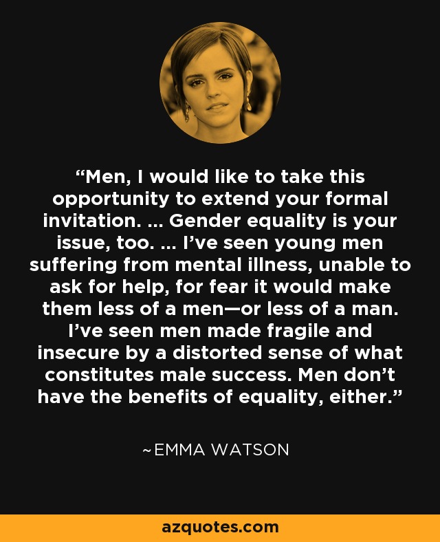 kande effektiv så meget Emma Watson quote: Men, I would like to take this opportunity to extend...