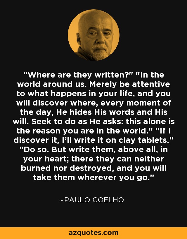 Where are they written? Where are they written?
