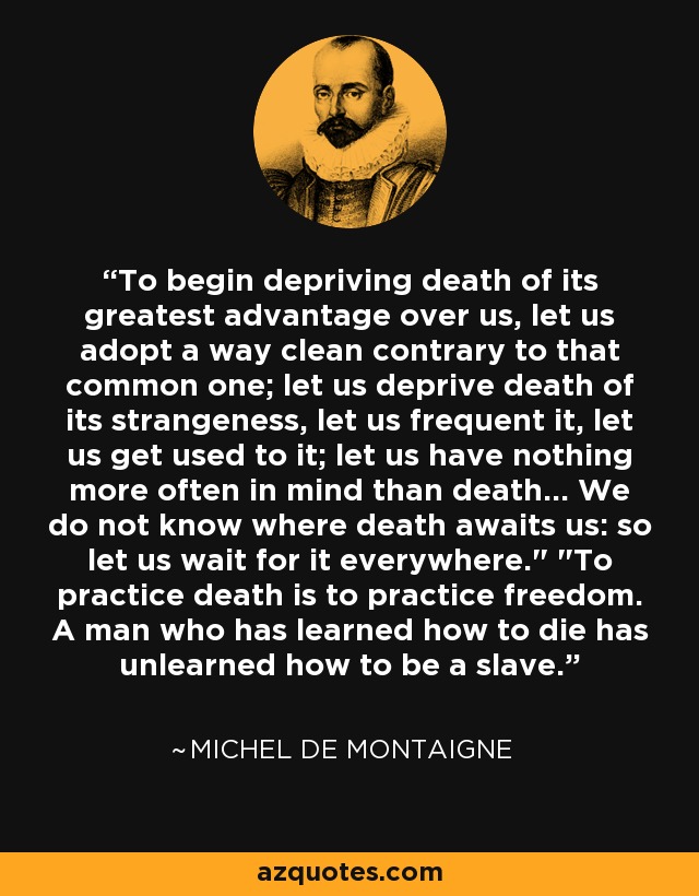 montaigne essay on death pdf