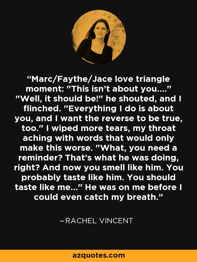 Marc/Faythe/Jace love triangle moment: 