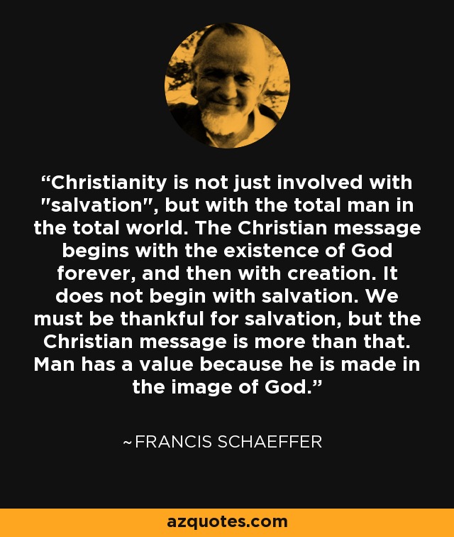 Christianity is not just involved with 