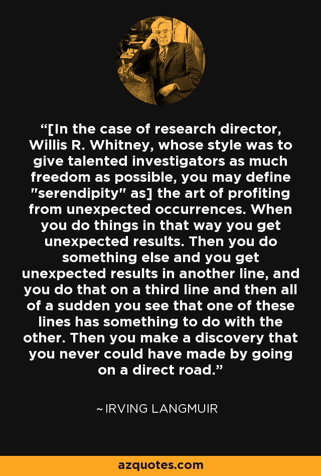 [In the case of research director, Willis R. Whitney, whose style was to give talented investigators as much freedom as possible, you may define 