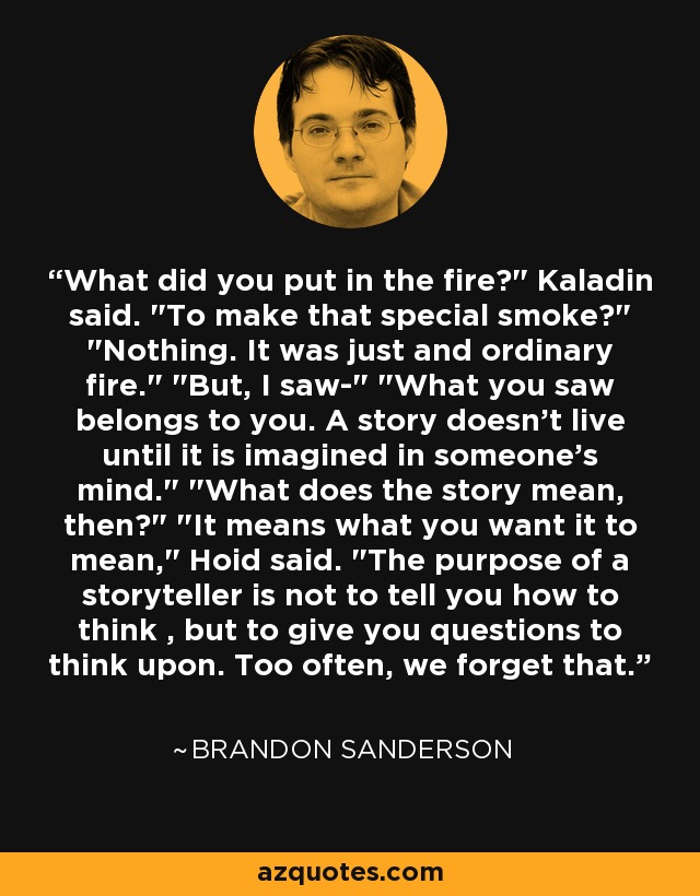 What did you put in the fire?
