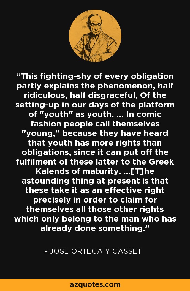 This fighting-shy of every obligation partly explains the phenomenon, half ridiculous, half disgraceful, Of the setting-up in our days of the platform of 