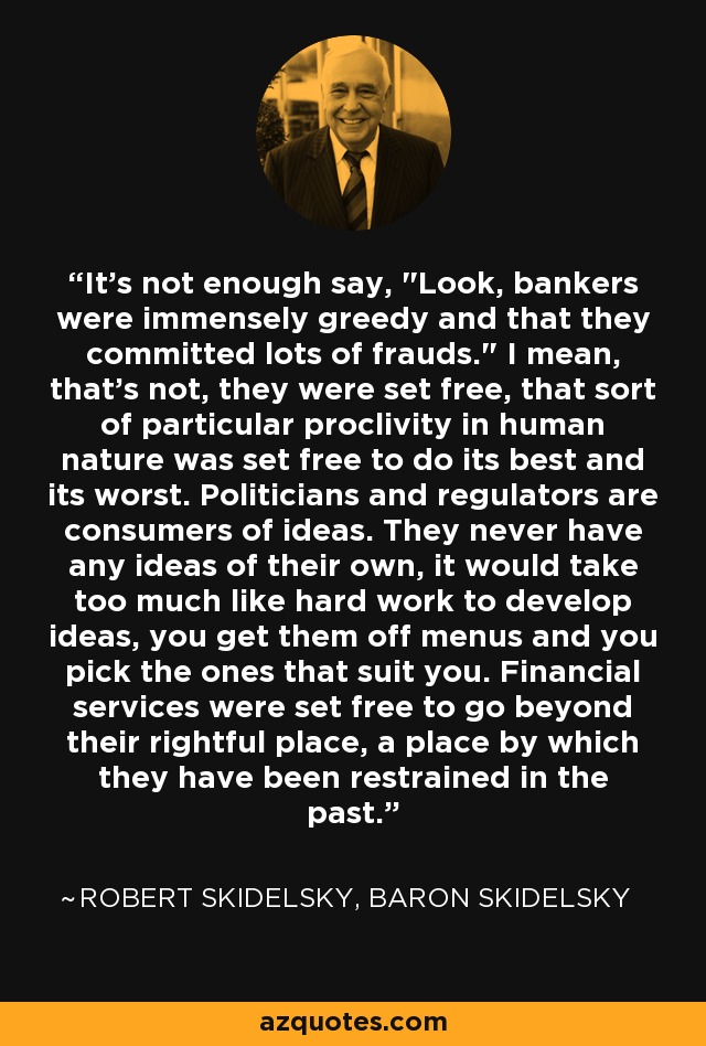 It's not enough say, 