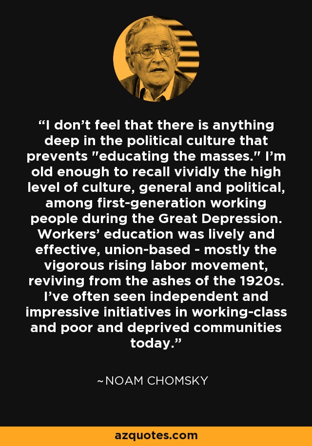 I don't feel that there is anything deep in the political culture that prevents 