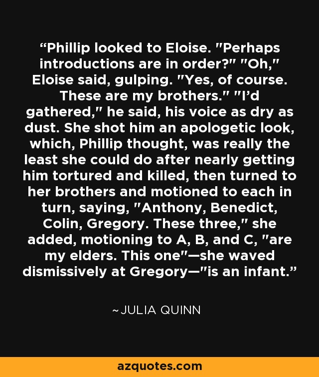 Phillip looked to Eloise. 