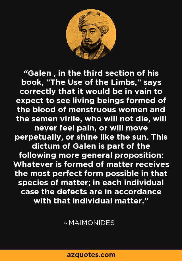 Galen , in the third section of his book, 