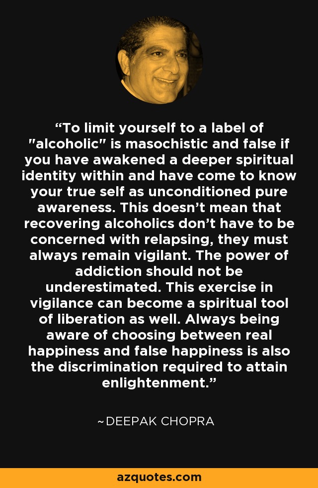 To limit yourself to a label of 