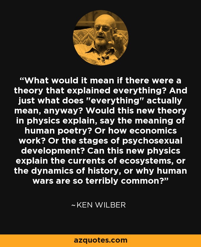 What would it mean if there were a theory that explained everything? And just what does 