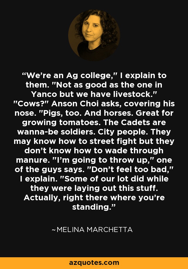 We're an Ag college,