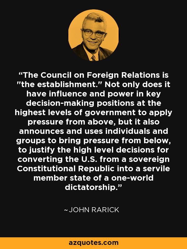The Council on Foreign Relations is 