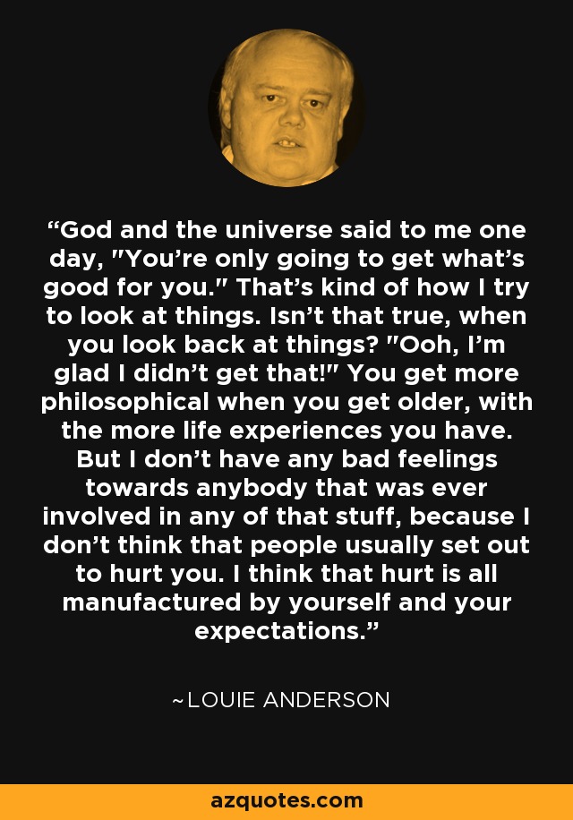God and the universe said to me one day, 