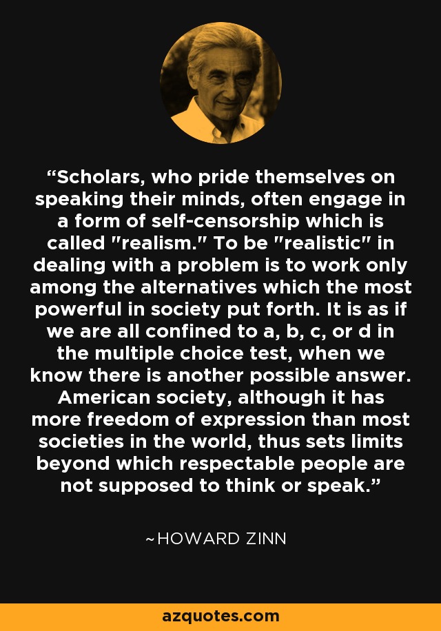 Scholars, who pride themselves on speaking their minds, often engage in a form of self-censorship which is called 