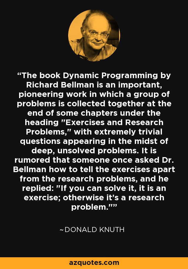 The book Dynamic Programming by Richard Bellman is an important, pioneering work in which a group of problems is collected together at the end of some chapters under the heading 