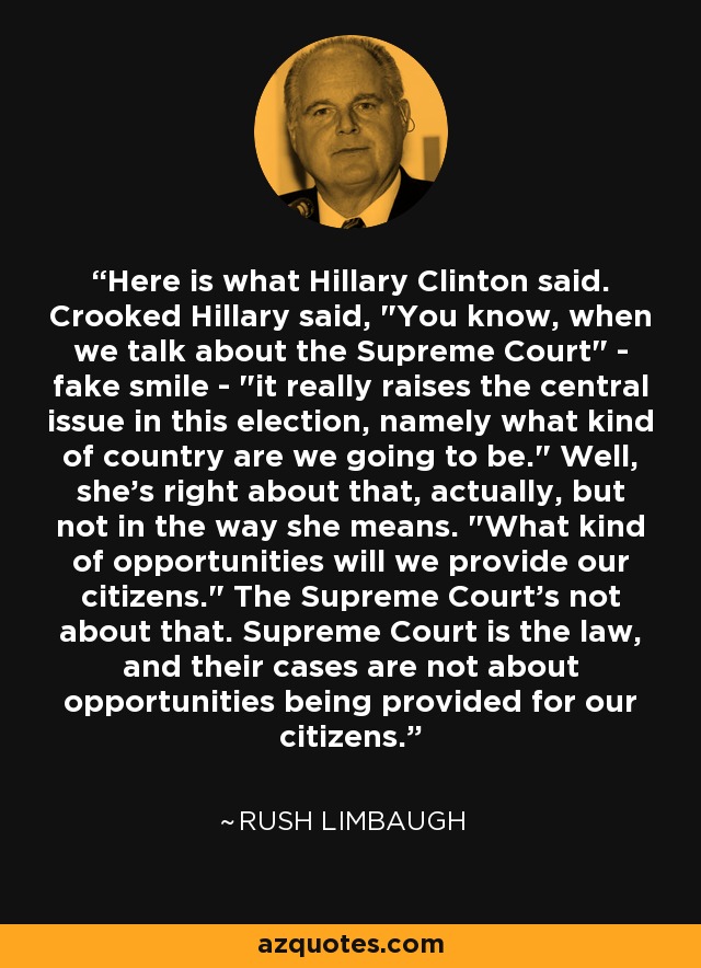 Here is what Hillary Clinton said. Crooked Hillary said, 