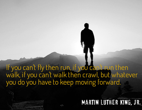 Martin Luther King, Jr. picture quote: If you can't fly then run, if ...