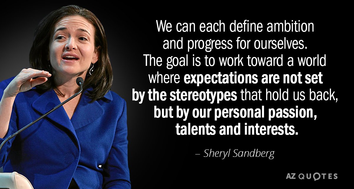 Sheryl Sandberg quote: We can each define ambition and progress for ourselves. The goal is to...